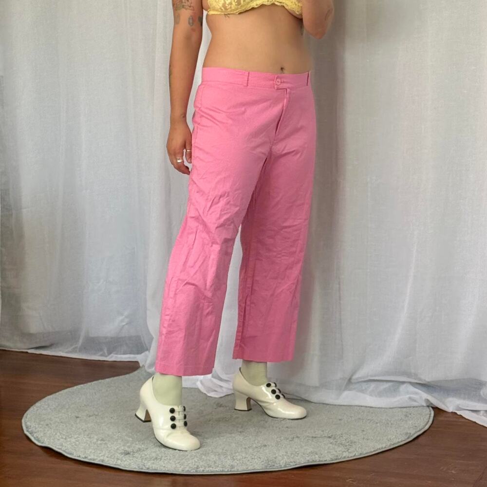 ✿ vintage bubblegum pink cropped flare pants ✿ - Picture 4 of 6